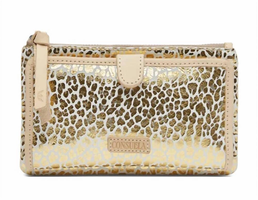 NEW CONSUELA women's kit slim wallet in animal print